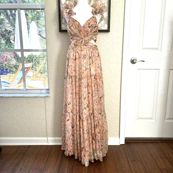 NWOT Anthropologie Fritillaria Floral Maxi Dress - Picture 4 of 9